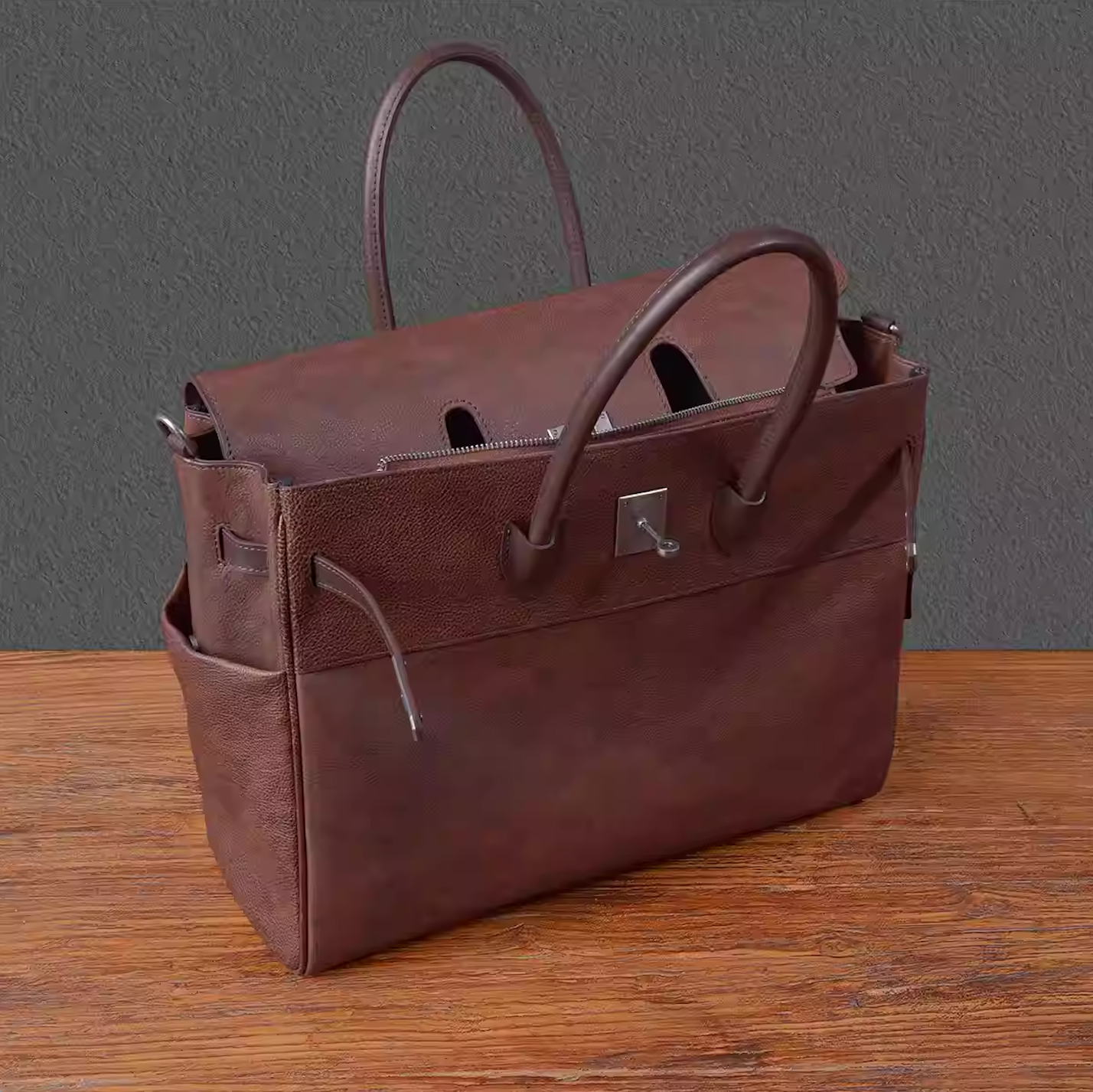Vintage leather tote