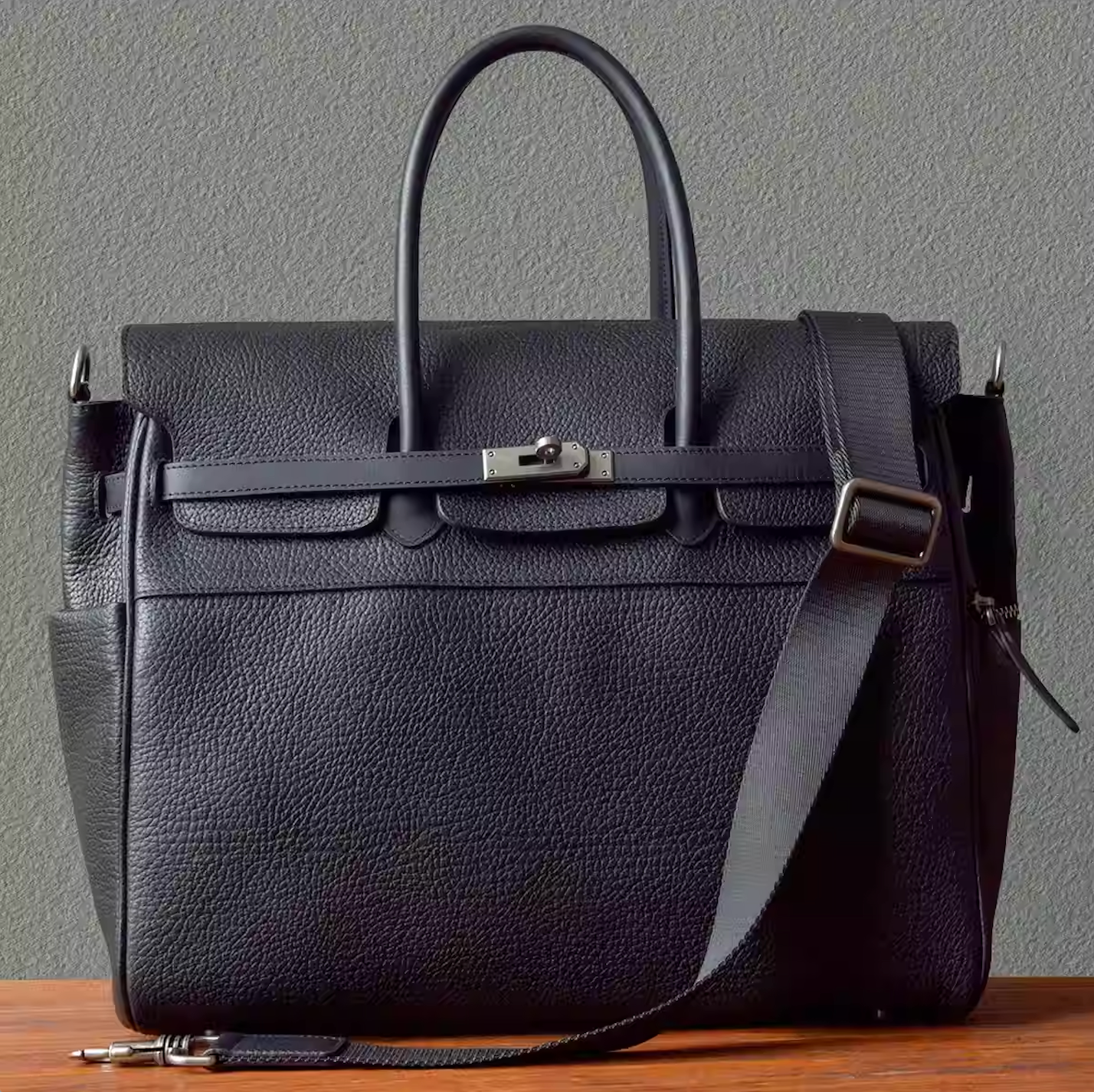 Vintage leather tote