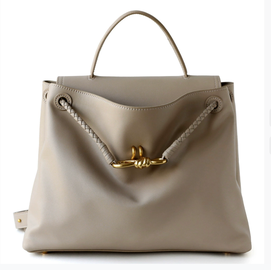 Braided Knot Leather Bag