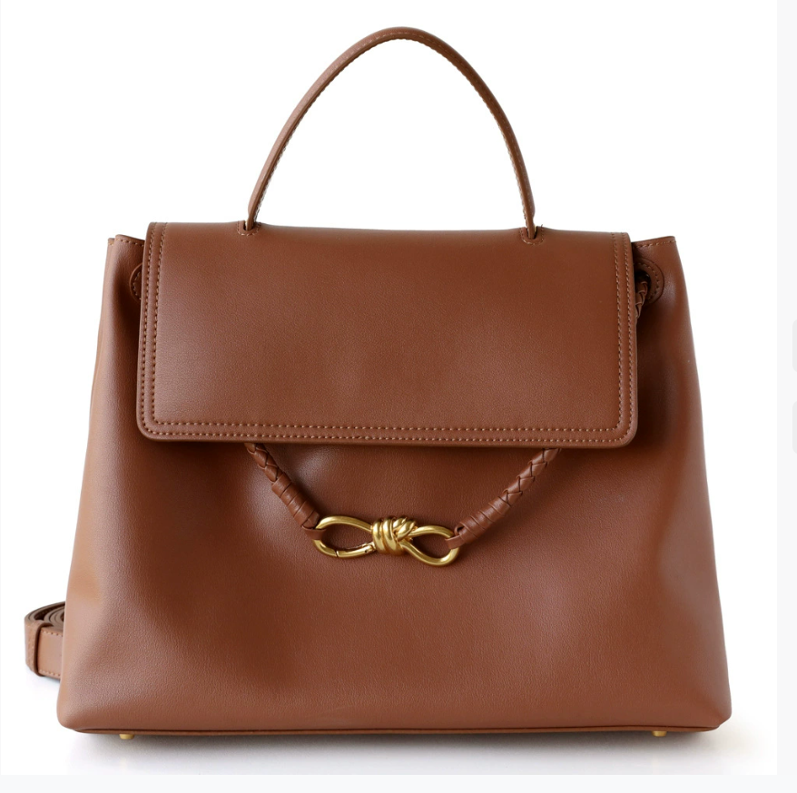 Braided Knot Leather Bag