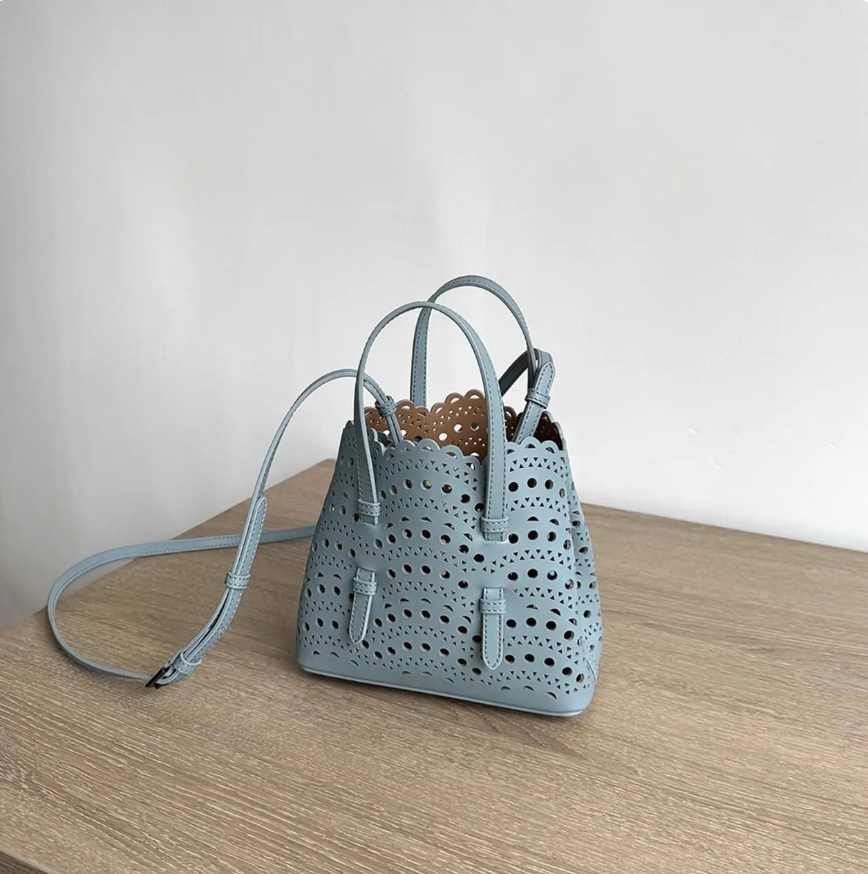 Laser-Cut Leather Tote