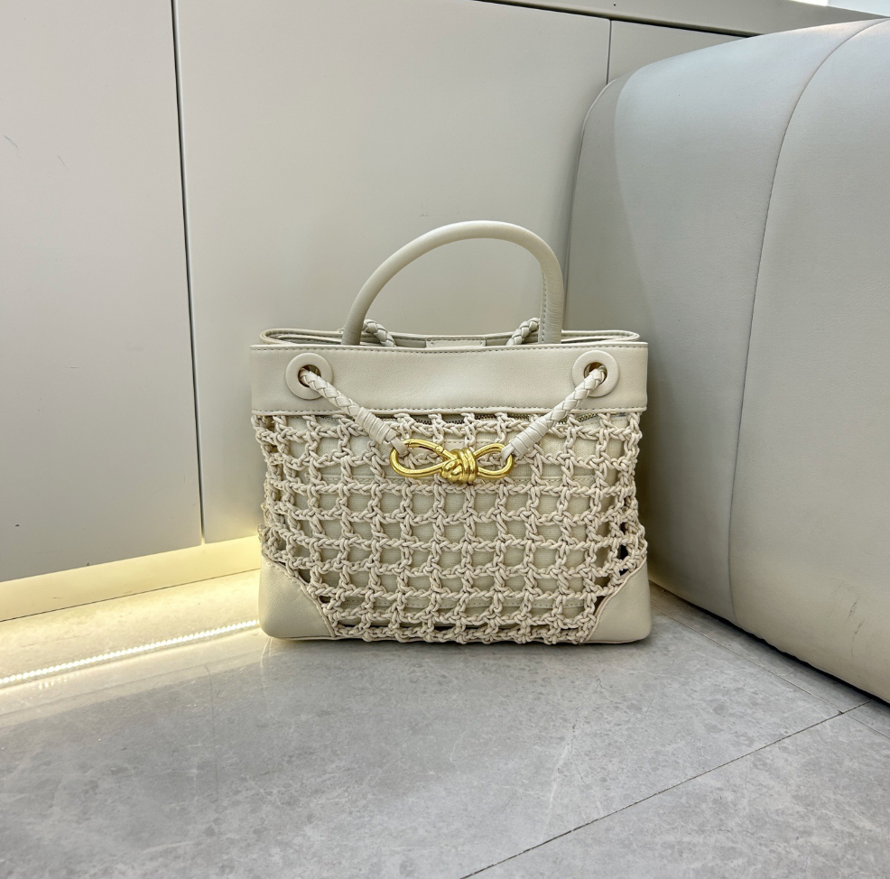 Woven crossbody tote