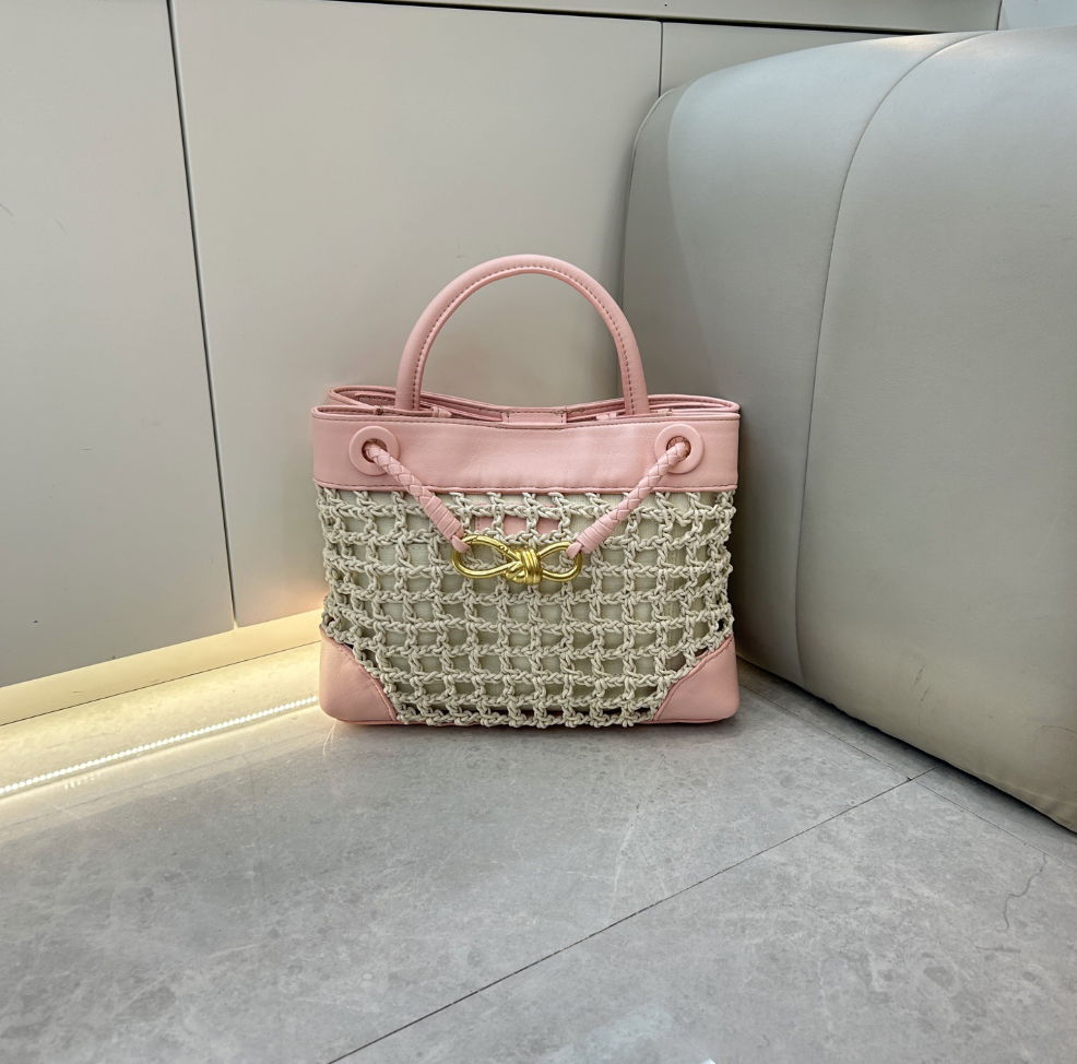 Woven crossbody tote