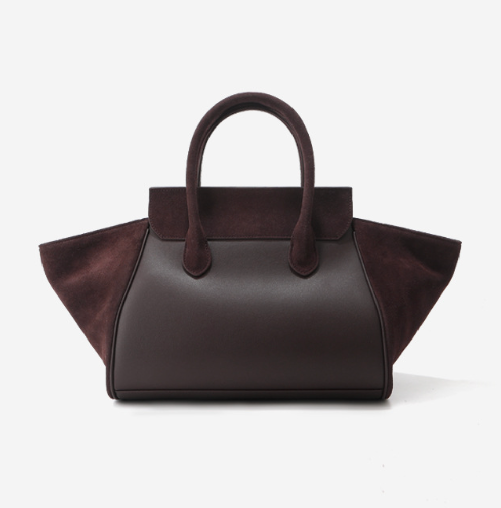 Smiley Suede leather tote