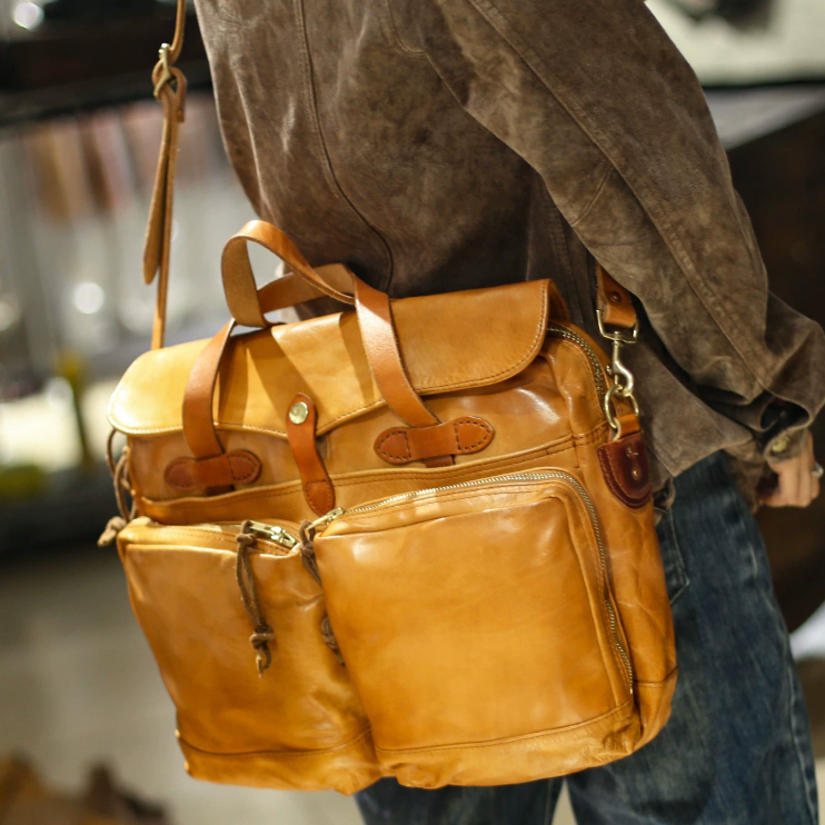 Laptop leather bag