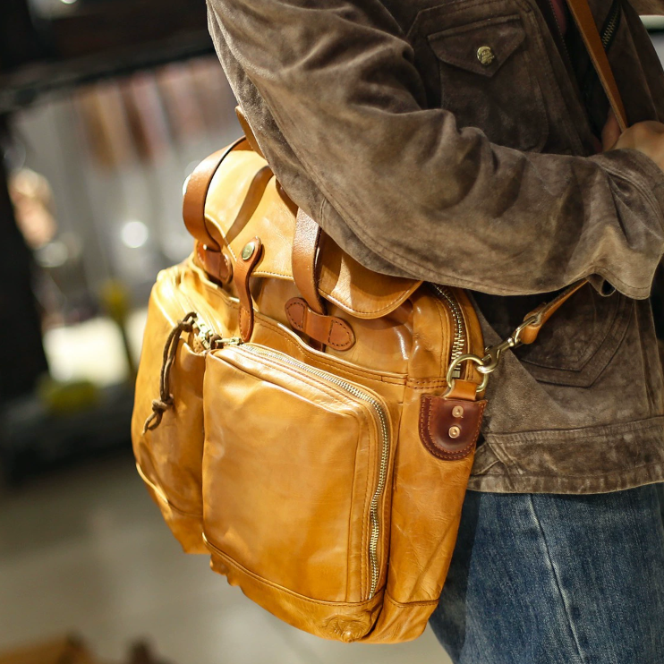 Laptop leather bag