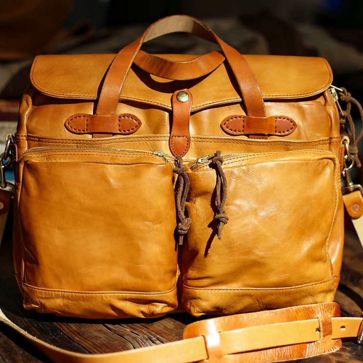 Laptop leather bag