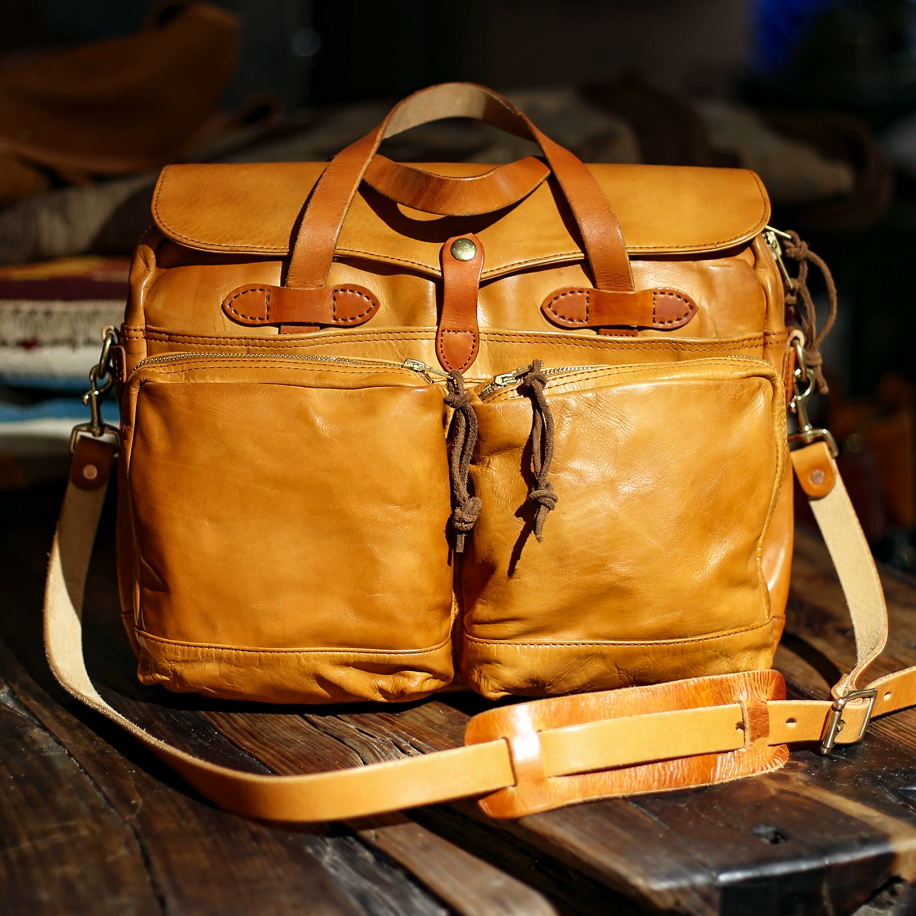 Laptop leather bag