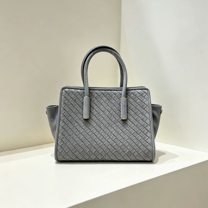 Woven leather crossbody