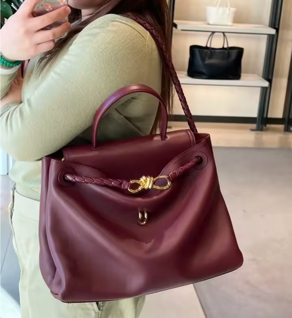 Braided Knot Leather Bag