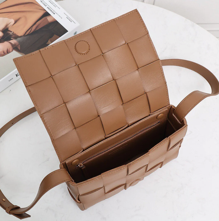 Interwoven Calfskin Crossbody Bag