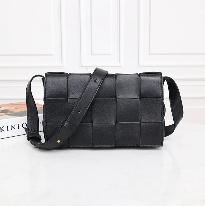 Interwoven Calfskin Crossbody Bag