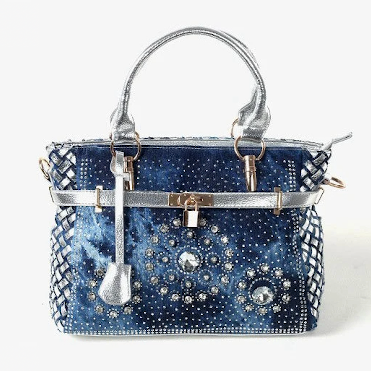 Birky Denim diamond tote