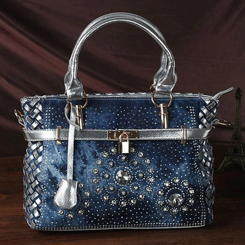 Birky Denim diamond tote