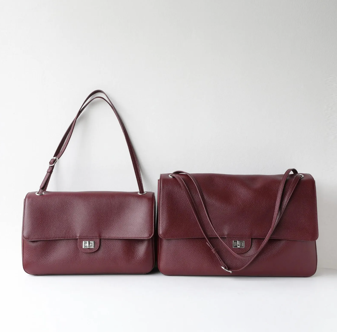 The Venebag Turn-Lock Crossbody styled as an everyday crossbody bag