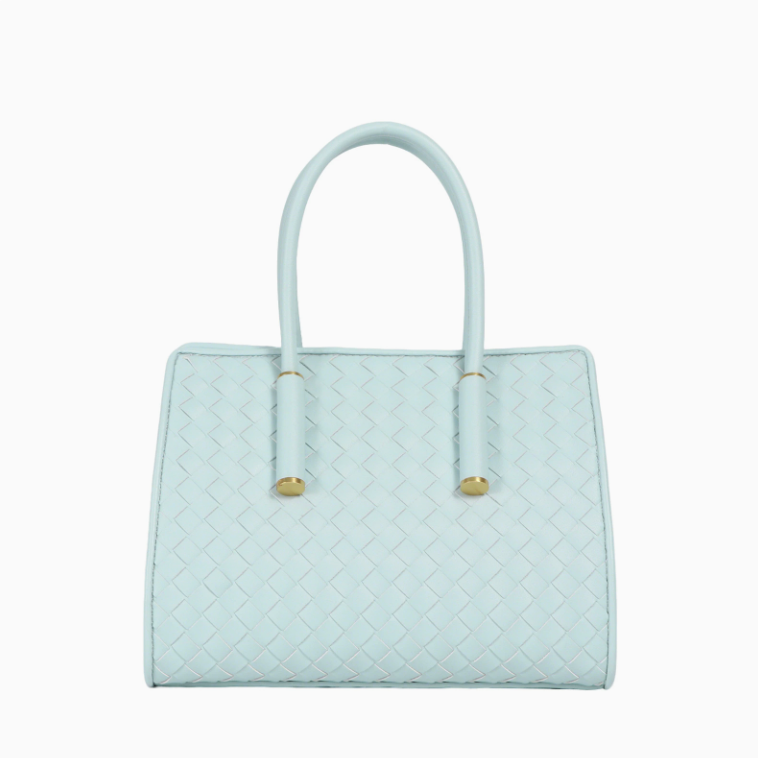 Woven leather crossbody