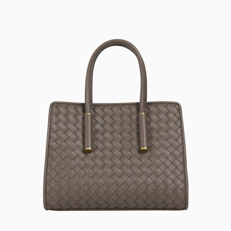 Woven leather crossbody