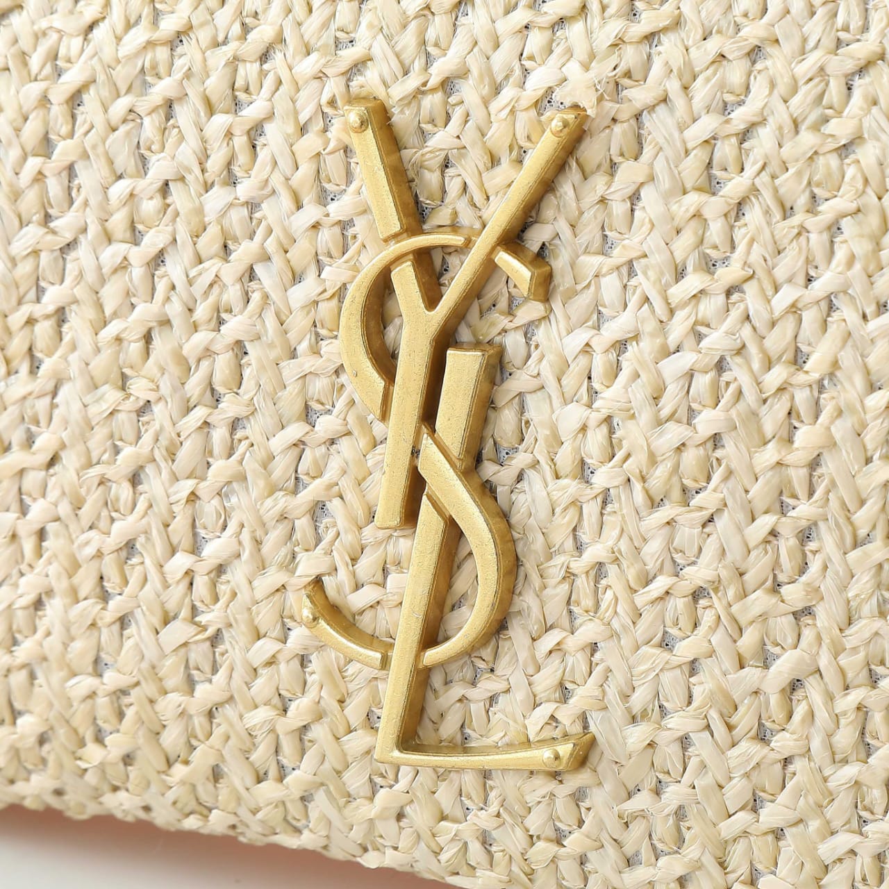 Saint Laurent Rive Gauche Raffia Tote Bag