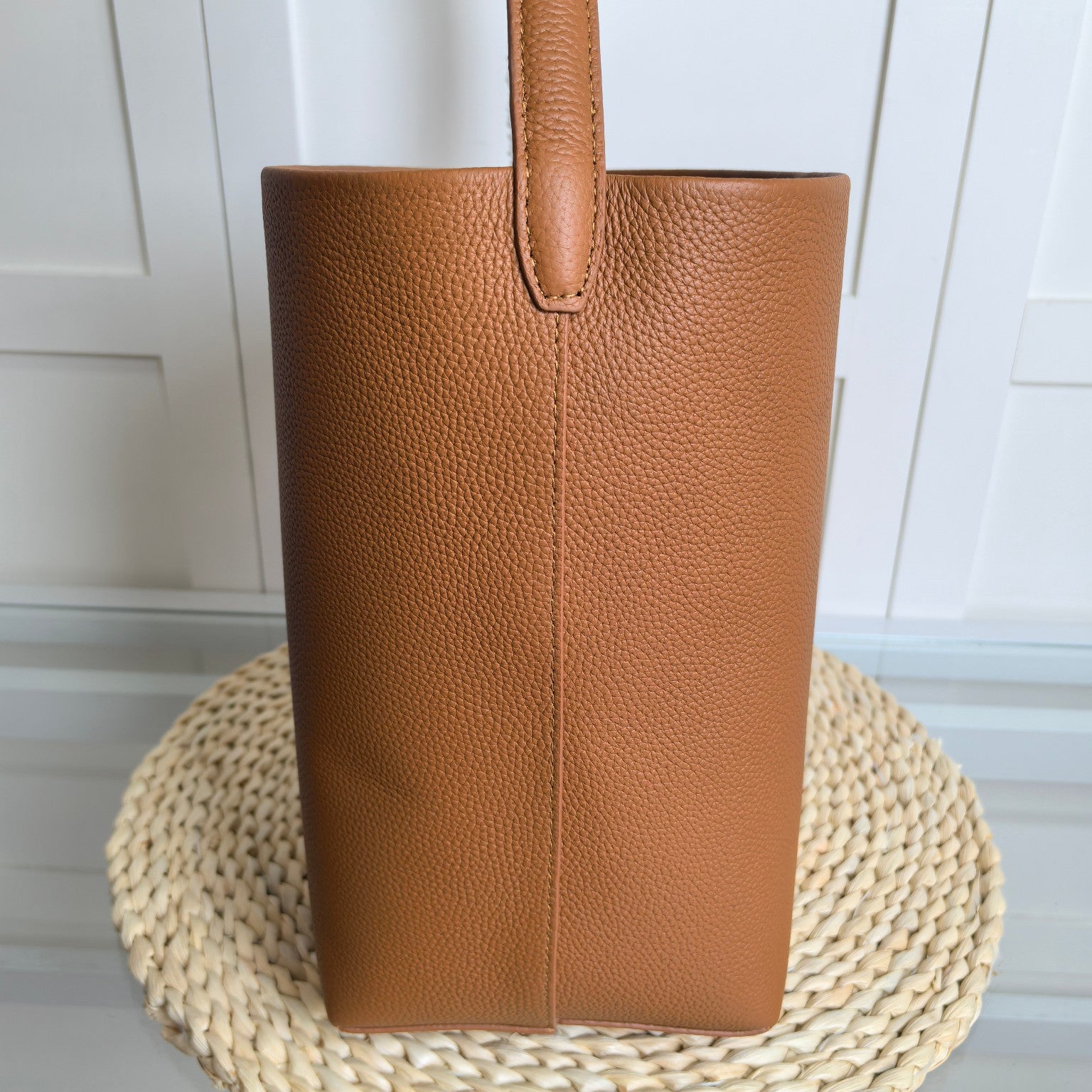 Belted Leather tote