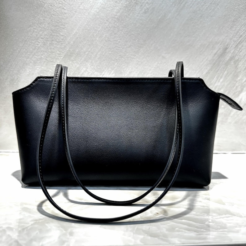 The Venebag Bare Shoulder Bag in both Black and Coffee colorways